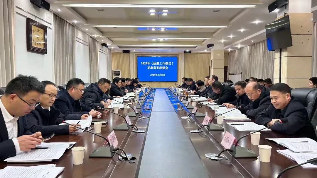 简篇-伍淑军主持召开《政府工作报告》征求意见座谈会 图片